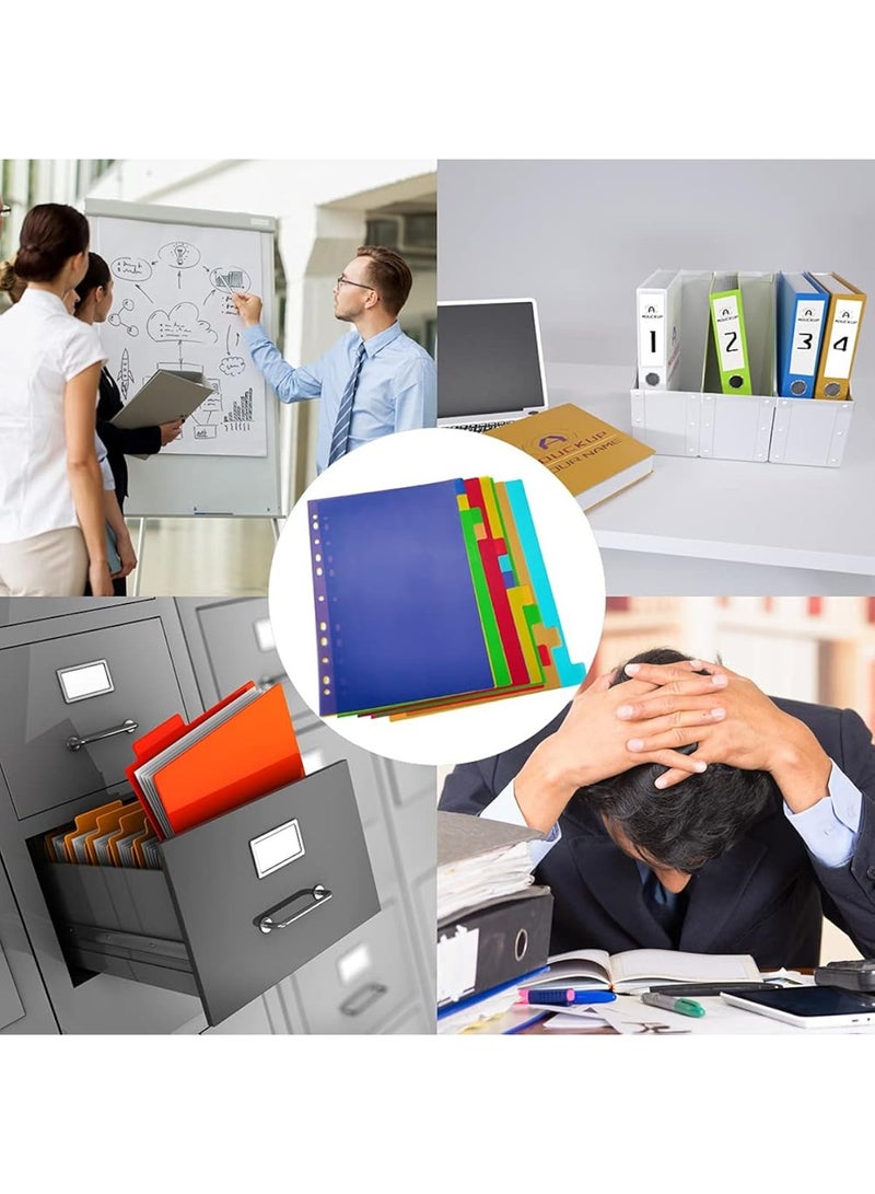 ATLAS 5-Pack Plastic File Divider Tabs With Twelve Divisions With Number Multicolour - Image 3